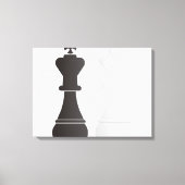 Toile Black king blanc queen pièces d'échecs (Recto)