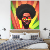 Toile Black King Melanin Homme Bruh Hommes Fils Garçon P (Insitu(Chambre))