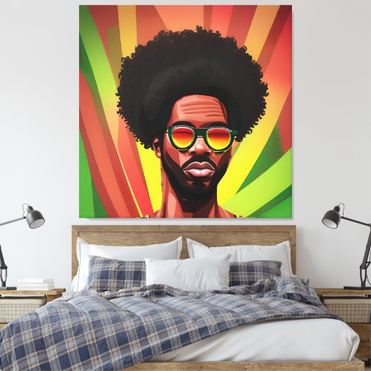 Toile Black King Melanin Homme Bruh Hommes Fils Garçon P (Insitu(Chambre))