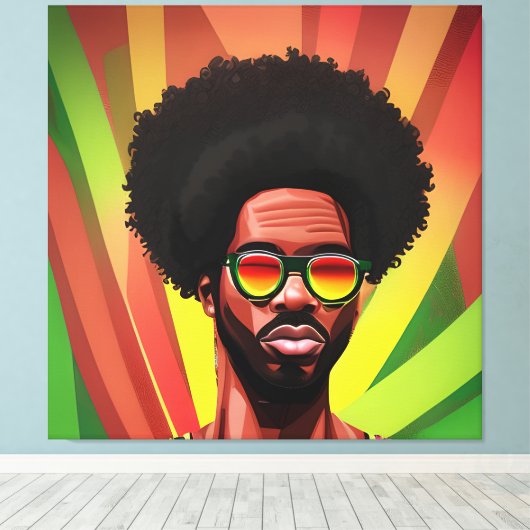 Toile Black King Melanin Homme Bruh Hommes Fils Garçon P (Insitu (Plancher de Bois))