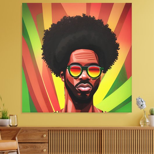 Toile Black King Melanin Homme Bruh Hommes Fils Garçon P (Insitu(Salon))