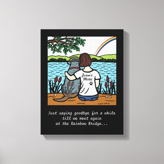 Toile Black Labrador Angel and Mom 3 Canvas (Recto)