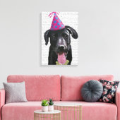 Toile Black Labrador Avec Casquette de fête (Insitu(Salon))