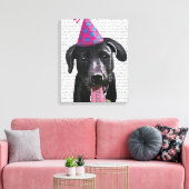 Toile Black Labrador Avec Casquette de fête (Insitu(Salon))
