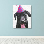 Toile Black Labrador Avec Casquette de fête (Insitu (Plancher de Bois))