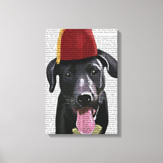 Toile Black Labrador Avec Fès (Recto)