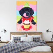 Toile Black Labrador Chiot Cupcake Anniversaire (Insitu(Chambre))