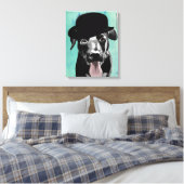 Toile Black Labrador dans le Casquette Bowler (Insitu(Chambre))