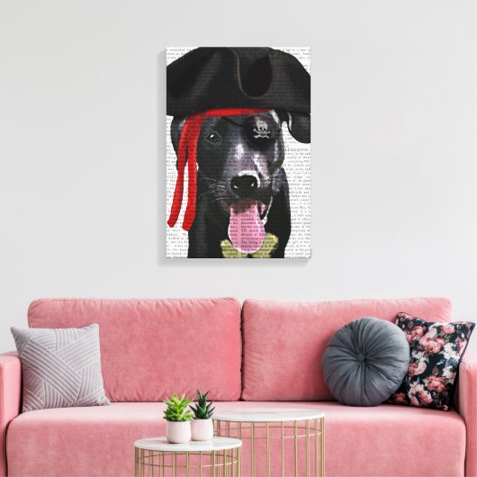 Toile Black Labrador Pirate (Insitu(Salon))