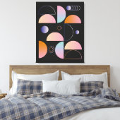 Toile Black Pink Orange Abstract Art Pattern (Insitu(Chambre))