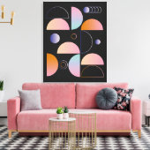 Toile Black Pink Orange Abstract Art Pattern (Insitu(Salon))