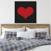 Toile Black Red Heart Love (Insitu(Chambre))