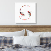 Toile Black & Red Japanese Koi Fish Artistic (Insitu(Chambre))