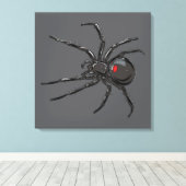 Toile Black Widow Spider Dessin original (Insitu (Plancher de Bois))