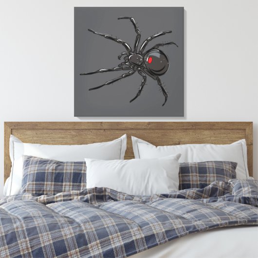 Toile Black Widow Spider Dessin original (Insitu(Chambre))