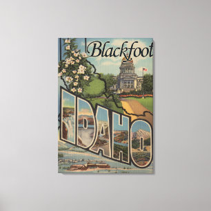 Toile Blackfoot, Idaho - grandes scènes de lettre