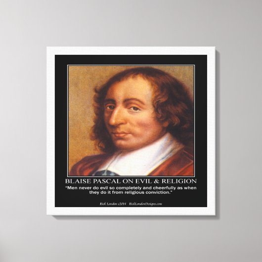 Toile Blaise Pascal & Religieux Mal Canvas Imprimer (Recto)