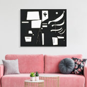 Toile Blanc - doux et dur | Kandinsky | (Insitu(Salon))