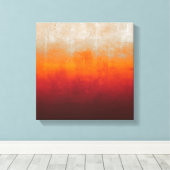 Toile Blanc gris jaune orange rouge rustique Abstrait (Insitu (Plancher de Bois))