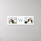 Toile Blanc Horizontal 2 Photo Monogramme Mariage Keepsa (Recto)