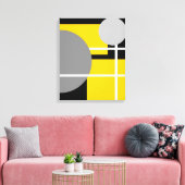 Toile Blanc jaune moderne (Insitu(Salon))