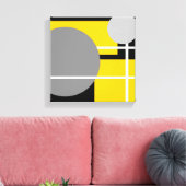 Toile Blanc jaune moderne (Insitu(Salon))