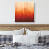 Toile Blanc jaune orange rouge bordeaux rayé Abstrait (Insitu(Chambre))