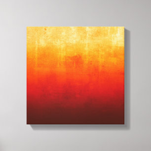 Toile Blanc jaune orange rouge rustique Abstrait