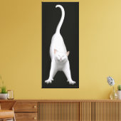 Toile blanche étamée de chatte blanche (Insitu(Salon))