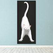Toile blanche étamée de chatte blanche (Insitu (Plancher de Bois))