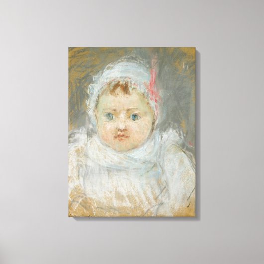 Toile Blanche Pontillon comme bébé, 1872 (pastel sur pap (Recto)