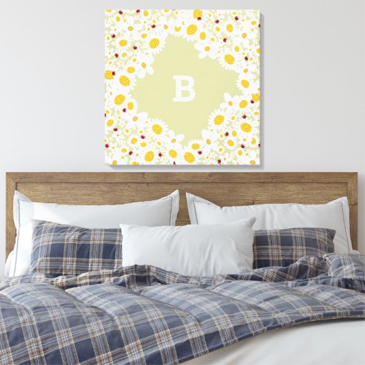 Toile Blancs et Ladybugs Girl Nursery Canvas Art (Insitu(Chambre))