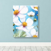 Toile Blancs éthérées sur Bleu Tranquille (Insitu (Plancher de Bois))