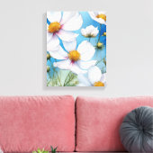 Toile Blancs éthérées sur Bleu Tranquille (Insitu(Salon))