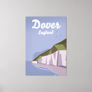Toile Blancs falaises de Dover affiche de voyage