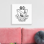 Toile Blason de Phi Chi Theta | N&B (Insitu(Salon))