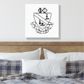 Toile Blason de Phi Chi Theta | N&B (Insitu(Chambre))