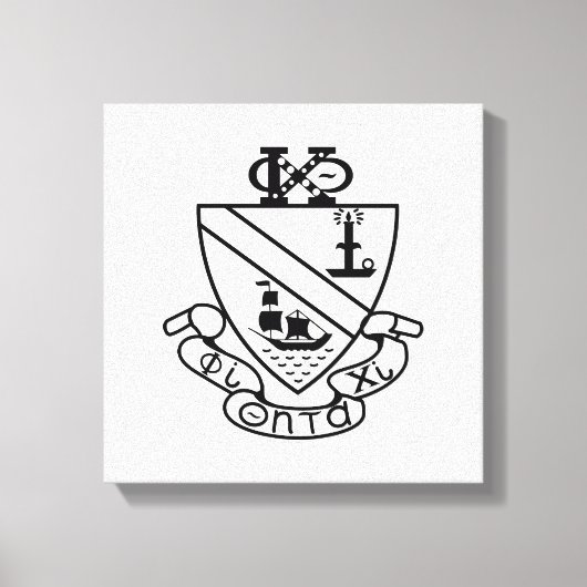 Toile Blason de Phi Chi Theta | N&B (Recto)