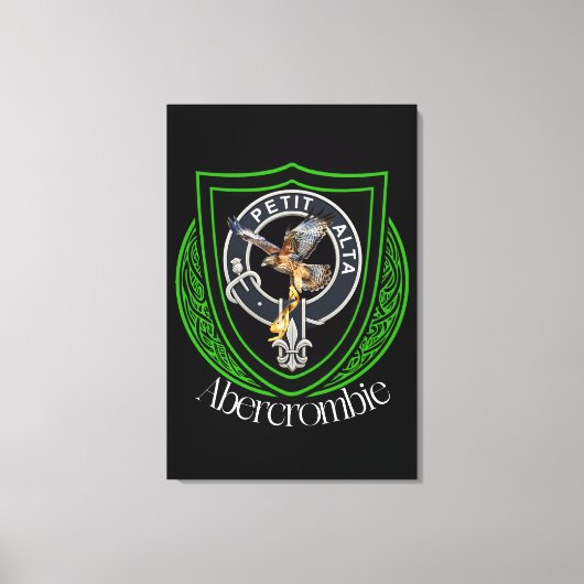Toile Blason du clan écossais Abercrombie (Recto)