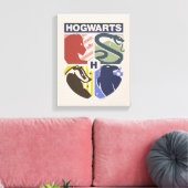Toile Blason timbré vintage HOGWARTS™ (Insitu(Salon))