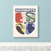 Toile Blason timbré vintage HOGWARTS™ (Insitu (Plancher de Bois))