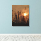 Toile Blé au coucher du soleil - Vertical (Insitu (Plancher de Bois))