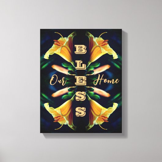 Toile Bless Our Home Lily Flower Abstrait (Recto)