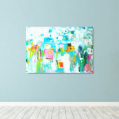 Toile Bleu Abstrait (Insitu (Plancher de Bois))