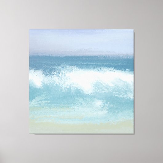 Toile Bleu Abstrait de la mer briser vague dans l'aquare (Recto)