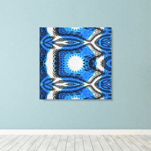 Toile Bleu atomique (Insitu (Plancher de Bois))