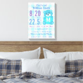 Toile Bleu bébé natation stats décoration murale art (Insitu(Chambre))