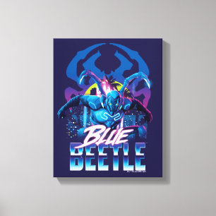 Toile Bleu Beetle Rétrowave Ville coucher du soleil