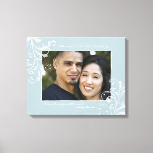 Toile Bleu Bleu Oeuf Floral Modèle photo Photo