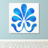 Toile Bleu carrelage art 24x24 (Insitu (Plancher de Bois))